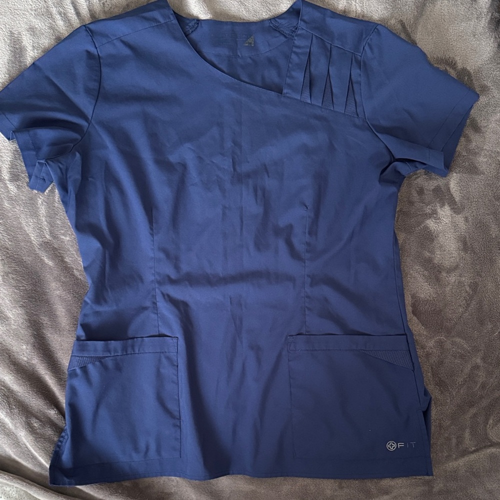 Women's Blue Scrub Top